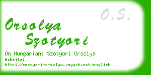 orsolya szotyori business card